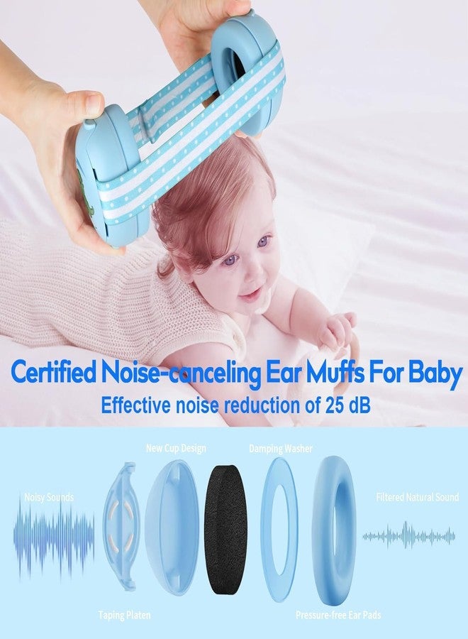 Floriogra Baby Headphones for Noise, Baby Ear Protection for Babies and Toddlers 0-36 Months - Adjustable Babies Noise Cancelling Headphones -Infant Ear Protection Earmuffs Against Hearing Damage (Blue) - Image 4