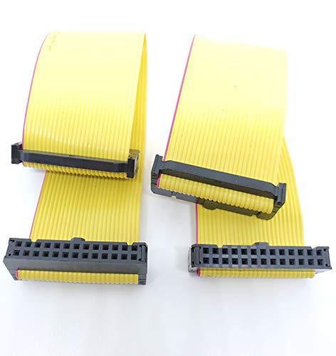 Connectors Pro 2-Pack IDC 2x13 26P 2.54mm Female Connector 20cm 7.5 Inches Yellow Flat Ribbon Cable, Double Rows 26 Pins 0.1” Pitch FC F/F (26P-20cm-2PK) - Image 3