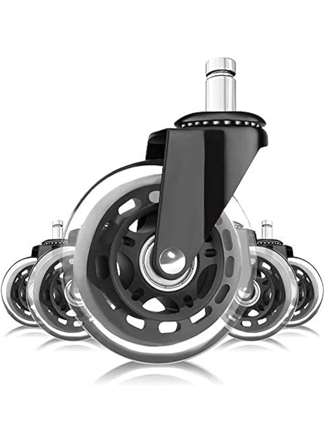 erorex Office Chair Caster Wheels Set Of 5 Heavy Duty And Safe For All Floors Including Hardwood Perfect Replacement For Desk Floor Mat Rollerblade Style W Universal Fit - Image 1