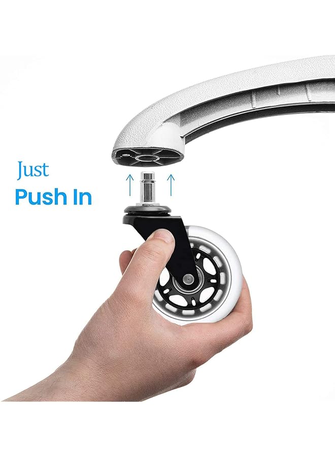 erorex Office Chair Caster Wheels Set Of 5 Heavy Duty And Safe For All Floors Including Hardwood Perfect Replacement For Desk Floor Mat Rollerblade Style W Universal Fit - Image 5