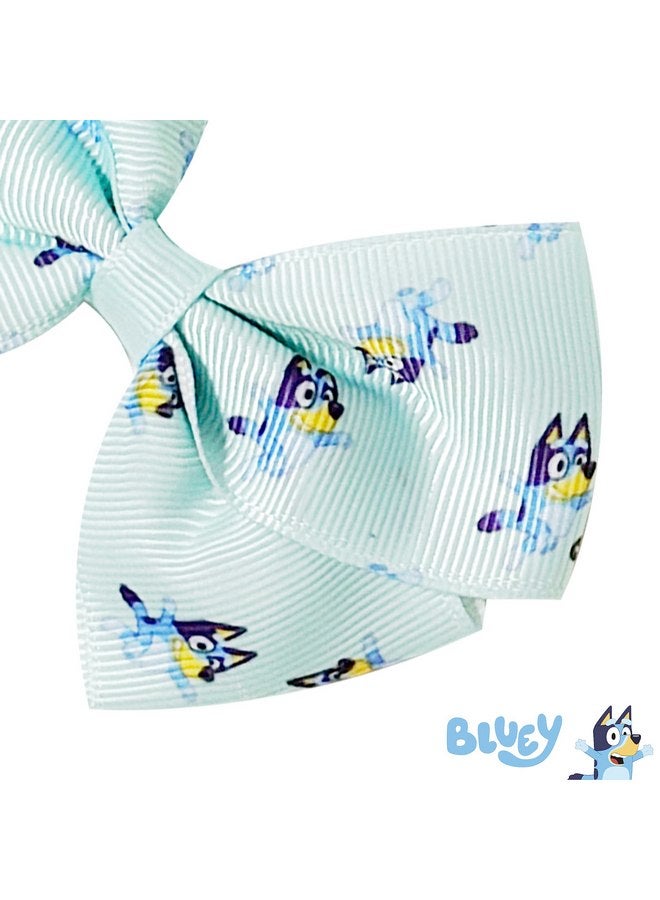 لوف هير ربطات شعر بلوي كيدز - مجموعة هدايا إكسسوارات الشعر - 7 قطع من ربطات الشعر مقاس 4 بوصات - للبنات - طباعة مختلفة على كل مشبك - مشبك على شكل تمساح - للأعمار من 3 سنوات فما فوق - Image 3