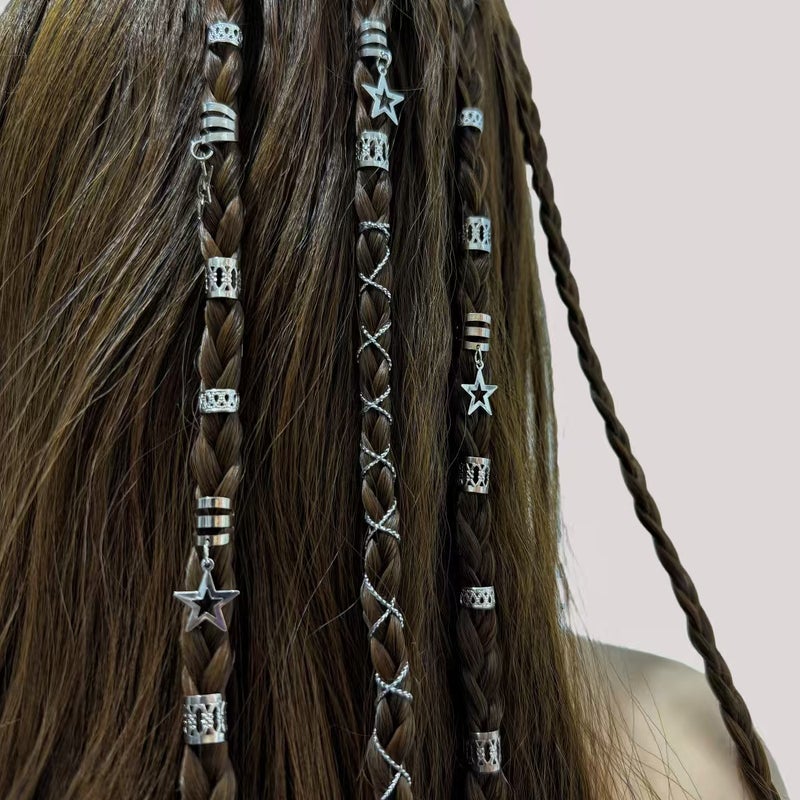 36 قطعة من حلقات الشعر Dreadlock النجمة حصرية لـ Xiyin Shein المدارة بالكامل والنماذج الأكثر مبيعاً - Image 3