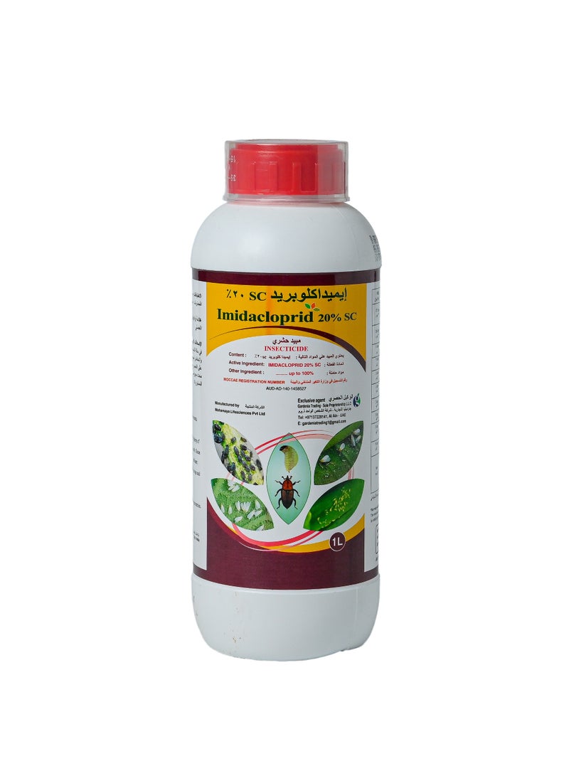 Imidacloprid 20% SC Pest Control Spray for Aphids, Thrips, Whiteflies 1 Liter