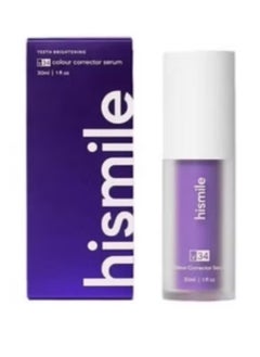 HiSmile Tooth Color Corrector, Purple Toothpaste for Whitening Teeth, Removes Stain, Purple Toothpaste for Whitening Teeth, Removes Coffee Stains and Yellow Teeth (30ml) 