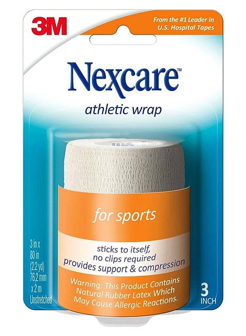 3M Cr-3W Athletic Wrap White - Image 1