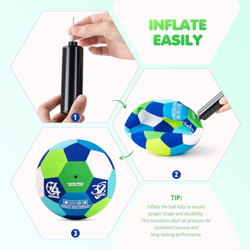 INPODAK House Soccer Ball, Kids Indoor Soccer Ball Size 4 with Pump Deflated, Silent Ball for Inside House for Toddler Boys Girls - Image 5
