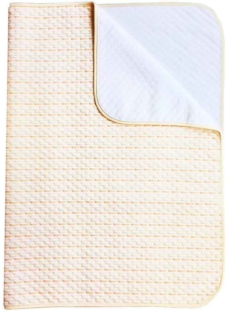 jaexest 4-Layer Waterproof and Washable Bed Pad, Absorbent Urine Protector Underpad for Babies and Adults (27.5x39.4 Inch) - Image 1