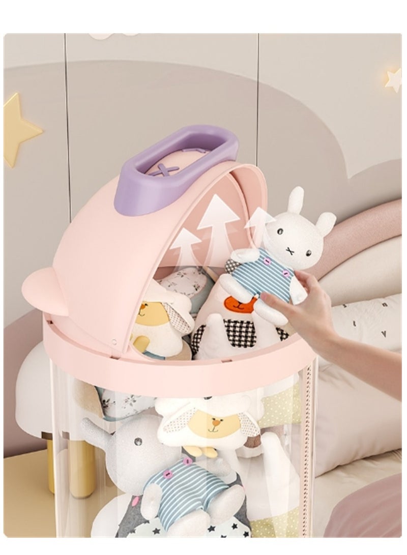 لعبة تخزين مربع ، أسطواني تخزين أنبوب مع ديكور مصباح وعجلات لعبة تخزين الرف ، رف تخزين أفخم لعبة للأطفال ، حضانة غرفة نوم ، غرفة ألعاب ، لعبة ملء عرض الرف ( 115cm * 30cm ) - Image 5