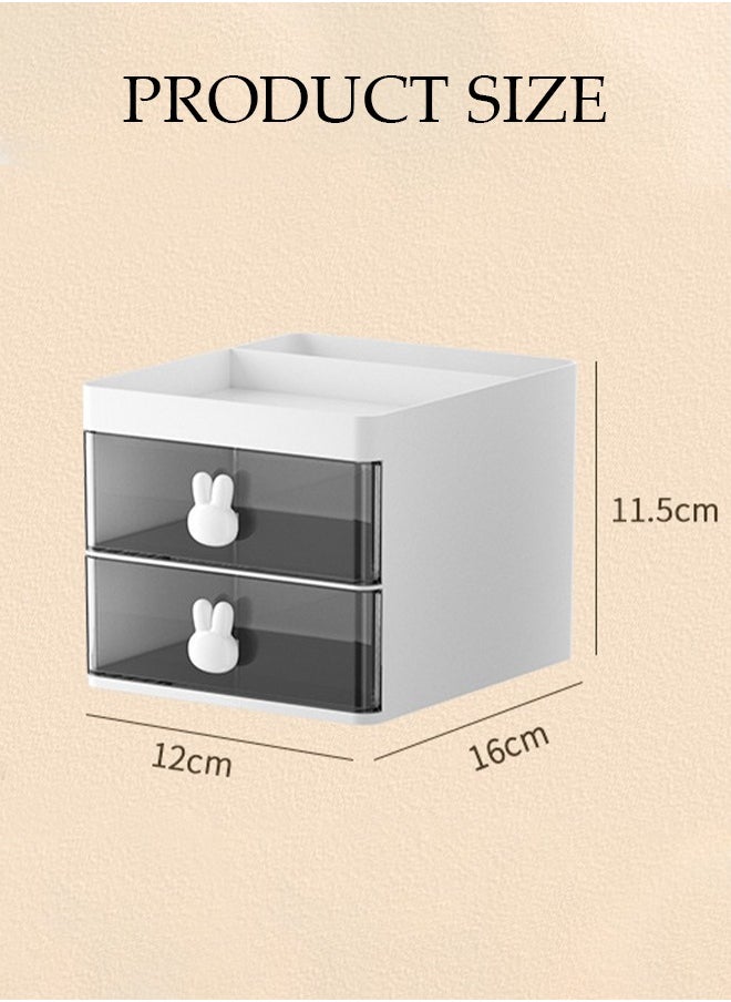 DUNISO - Makeup Organizer, Cosmetic Desk Storage Box with Drawers Skincare Organizers for Dressing Table, Countertop, Bathroom Counter, Vanity Holder for Brushes, Lotions, Lipstick, Perfume - Image 1