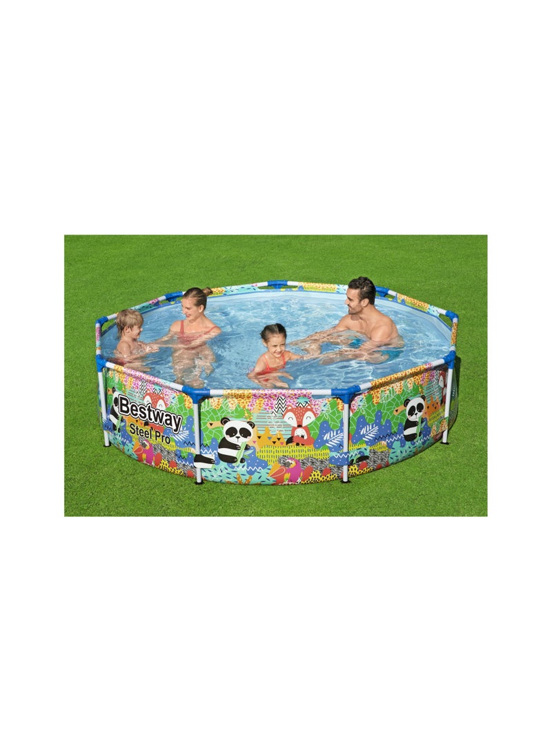 بست واي حمام سباحة بإطار من الصلب بدون مضخة دائري - 5612F - Image 2