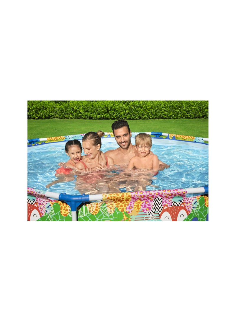 بست واي حمام سباحة بإطار من الصلب بدون مضخة دائري - 5612F - Image 3