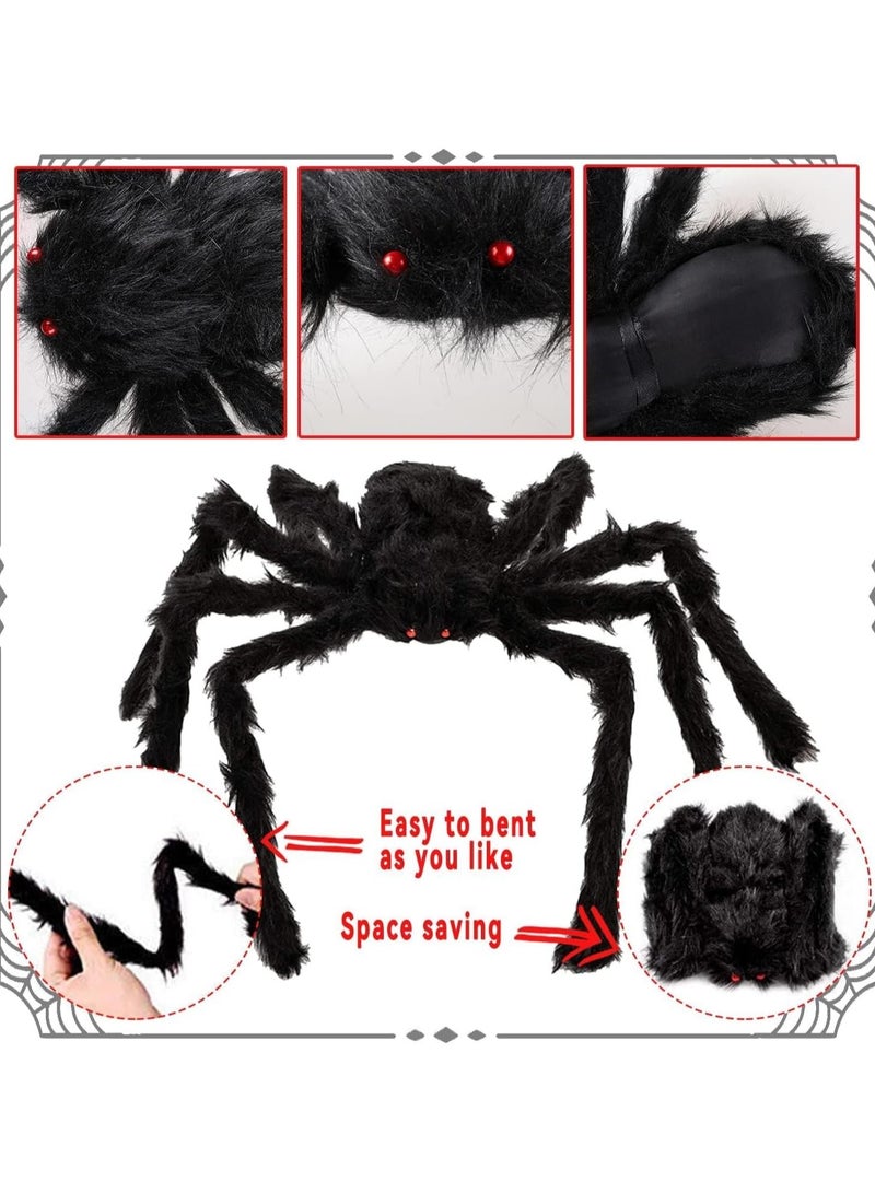 Jorunb Holiday decorations Spider Web, 150cm Giant Spider,7M Large Spider Web,Fake Spider Props for Outside Indoor Patio Home Party Supplies Home Decoration - Image 4