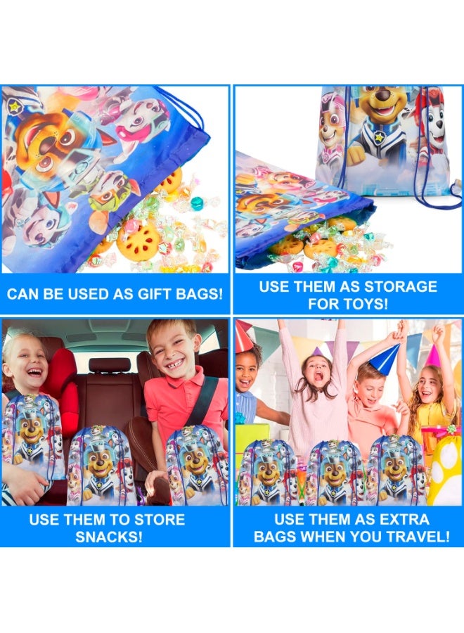 ILovhaprty Paw Patrol Party Bags, 12Pcs Paw Patrol Drawstring Bag Set, Paw Patrol Candy Bags, Suitable Paw Patrol Party Supplies - Image 5