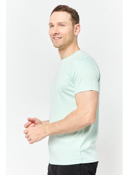 RBX Men Sportswear Fit Short Sleeves Running T-Shirt, Clearly Aqua  - Image 4
