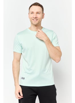 RBX Men Sportswear Fit Short Sleeves Running T-Shirt, Clearly Aqua  - Image 1