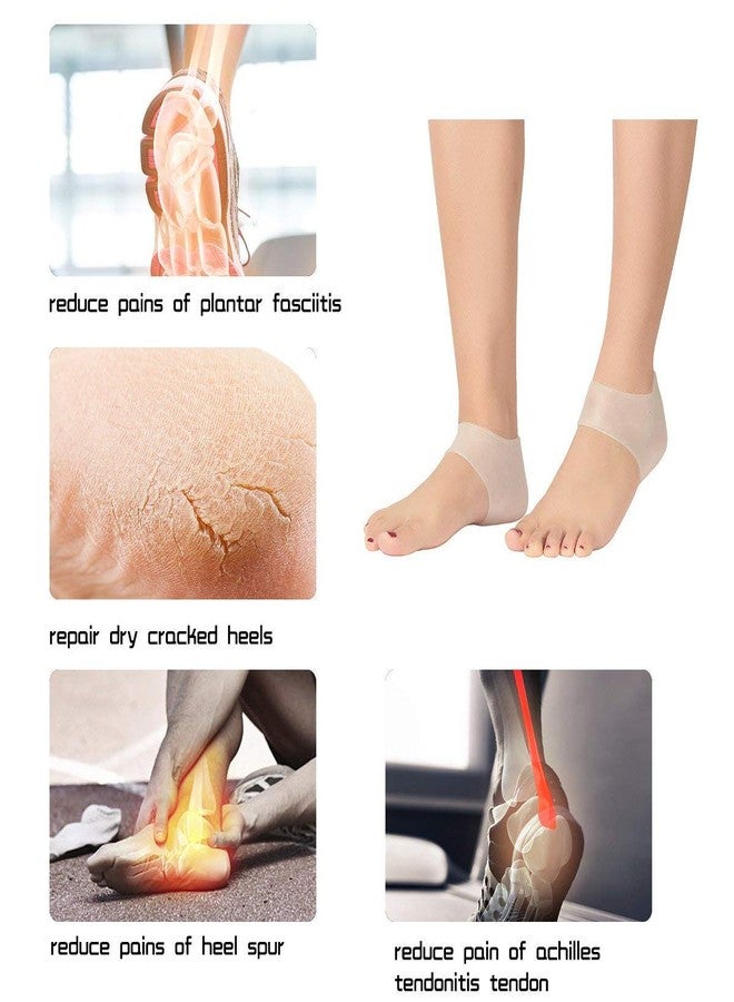 we3 Gel Heel Protectors for Plantar Fasciitis (Heel Pain) Honeycomb Silicone Breathable Advanced Material Technology, Comfortable, Reusable (SKIN) - Image 5