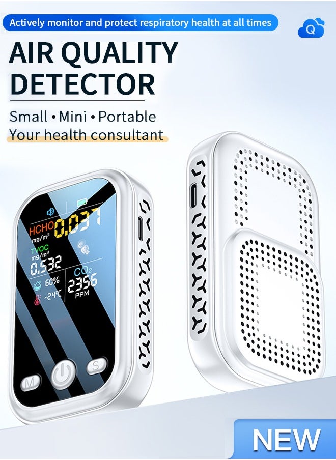 INKBIRD - CO2 Detector Upgraded Mini CO2 Monitor Meter Portable Multi-Function 5-in-1 Air Quality Monitor Carbon Dioxide Detector Temperature and Humidity Detector Travel-Size for Home Indoor Outdoor - Image 1