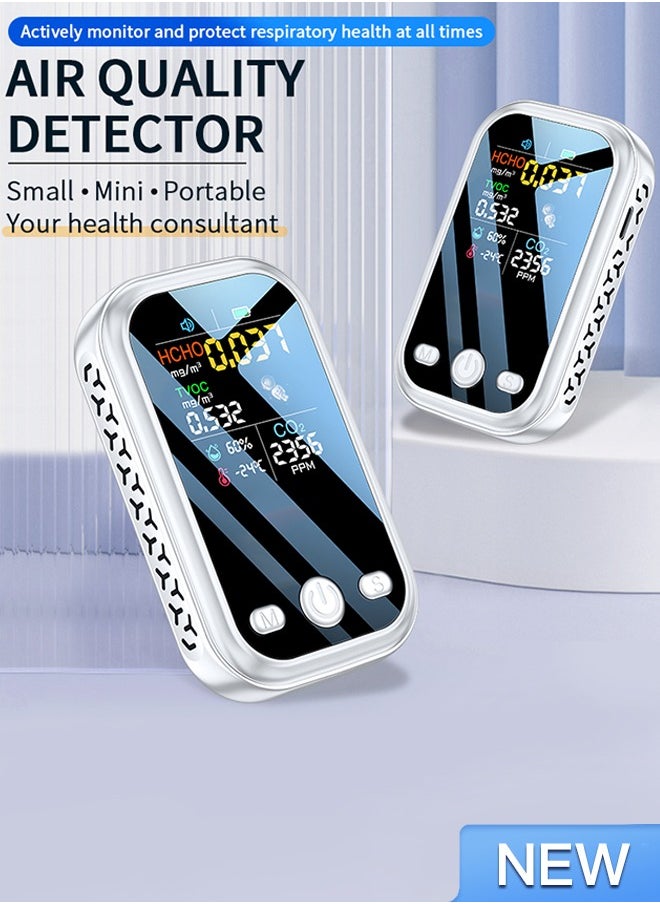 INKBIRD - CO2 Detector Upgraded Mini CO2 Monitor Meter Portable Multi-Function 5-in-1 Air Quality Monitor Carbon Dioxide Detector Temperature and Humidity Detector Travel-Size for Home Indoor Outdoor - Image 1