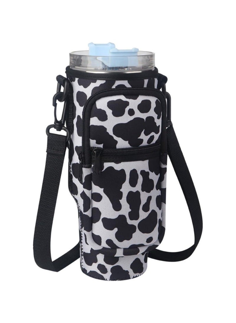 Water Bottle Carrier Bag for Stanley 40 Oz Tumbler, Water Bottle Holder with Adjustable Shoulder Strap and Phone Pocket, Bottle Handbags for Walking Hiking Travelling, Cow Print - pzsku/ZCAABBC2BB12C37C9087CZ/45/_/1717403507/cdd5216e-dfef-4f12-aa42-53aa40060e90