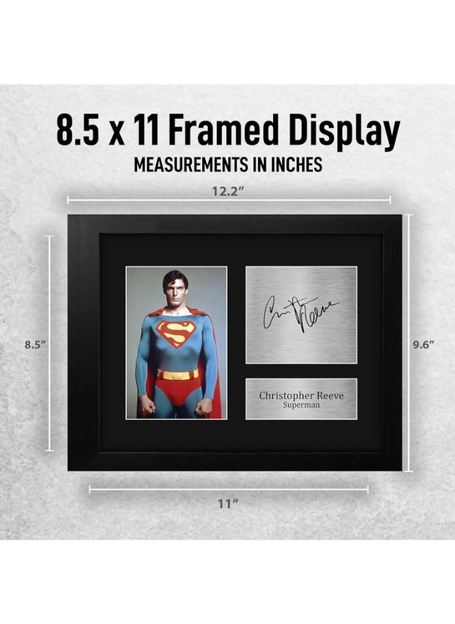 HWC Trading HWC Trading Christopher Reeve Superman Gifts USL Framed Printed Signed Autograph Picture for Movie Memorabilia Fans  - Image 2