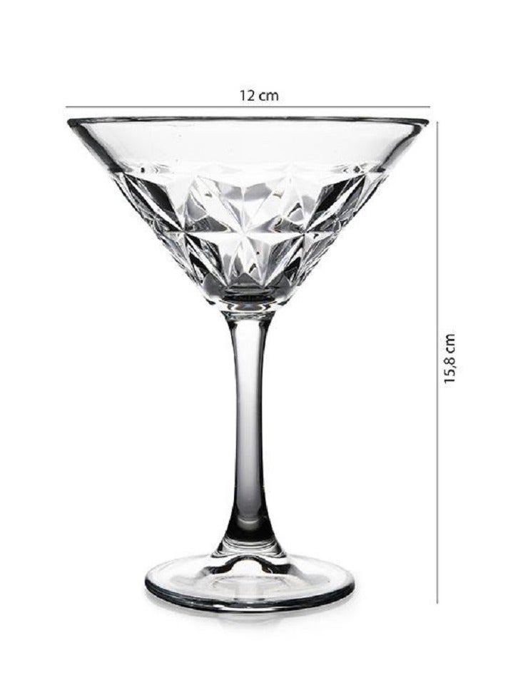 باساباتشي طقم كؤوس مارتيني استريلا 4 قطع سعة 210 مل، ارتفاع 155 مم، قطر 120 مم - Image 3
