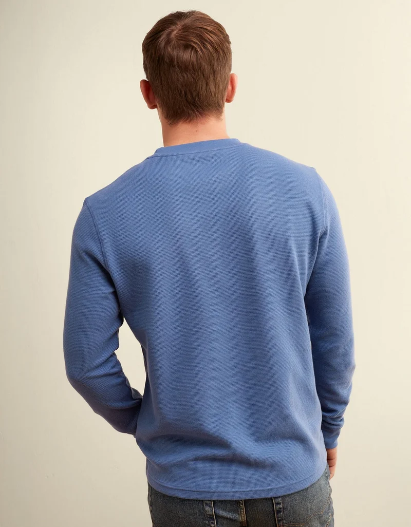 American Eagle  AE Icon Long Sleeve Thermal T-Shirt  | Best Price UAE