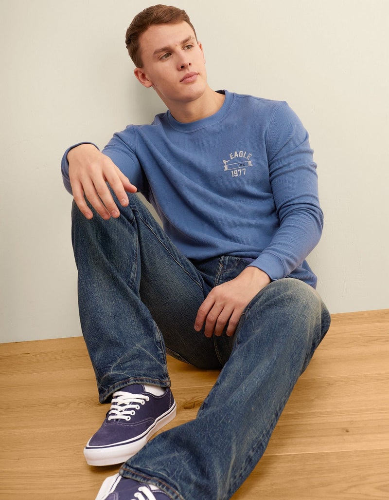 American Eagle AE Icon Long Sleeve Thermal T-Shirt - Image 1