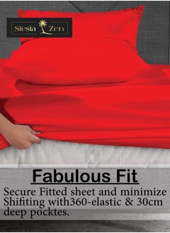 Siesta Zen Siesta Zen Microfiber Fitted Bed Sheet – 30cm Deep Pocket, Wrinkle-Resistant, Machine Washable, Soft, Cozy & Fade-Resistant – Perfect Fit for a Comfortable Night’s Sleep  - Image 1
