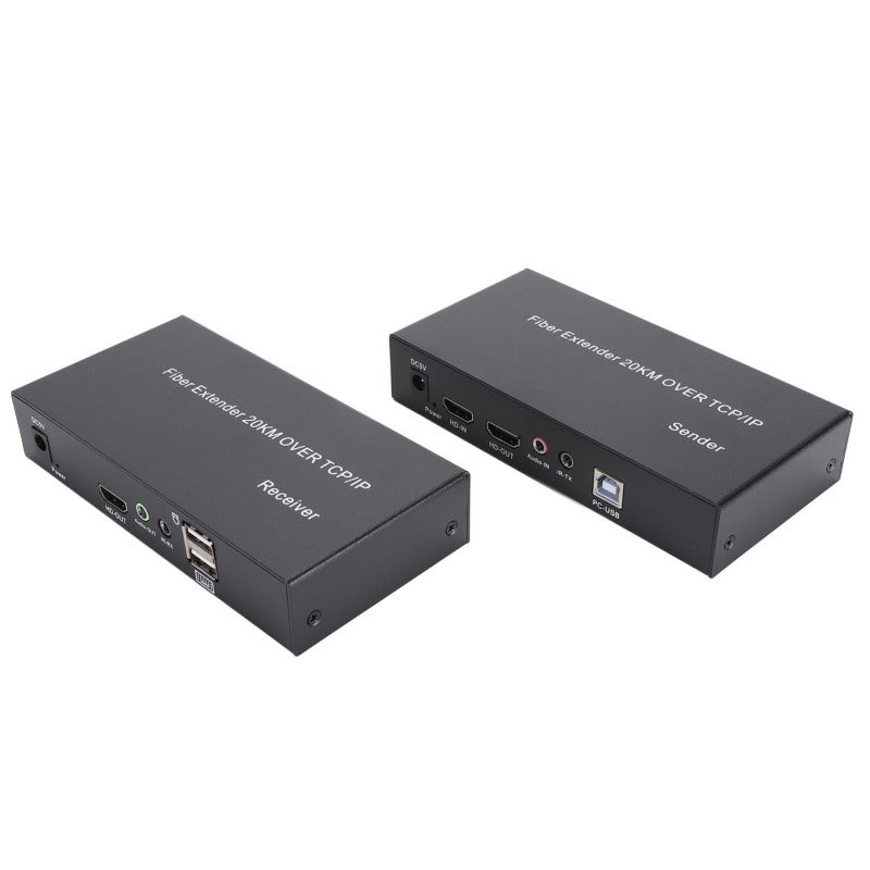 KVM Fiber Extender 20Km Single Mode Fiber Plug and Play HD to Fiber Converter - Fast Reliable Transmission Fiber Optic Extender for Office Management Multimedia Classroom Home Theatre - Image 3