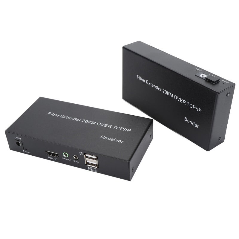 KVM Fiber Extender 20Km Single Mode Fiber Plug and Play HD to Fiber Converter - Fast Reliable Transmission Fiber Optic Extender for Office Management Multimedia Classroom Home Theatre - Image 5