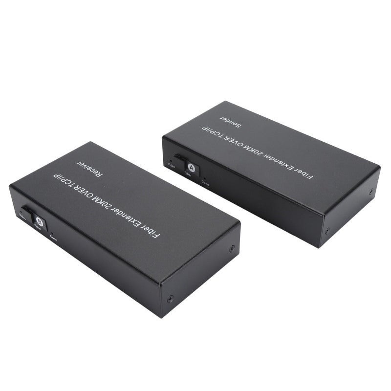 KVM Fiber Extender 20Km Single Mode Fiber Plug and Play HD to Fiber Converter - Fast Reliable Transmission Fiber Optic Extender for Office Management Multimedia Classroom Home Theatre - Image 1