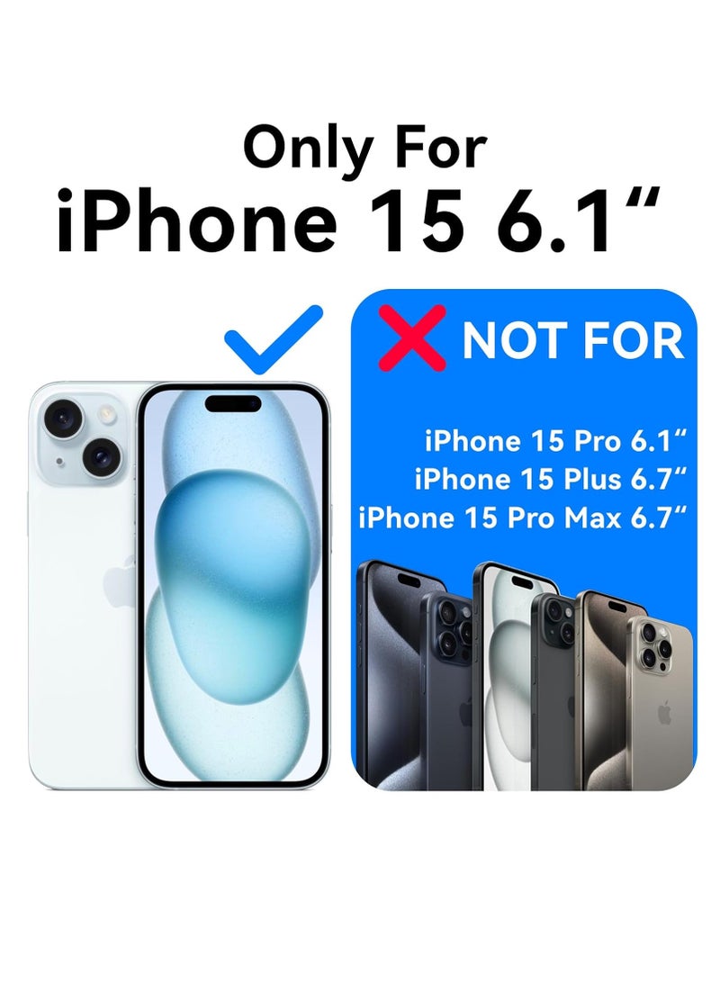 عام حافظة Mkeke لهاتف iPhone 15 شفافة، [ليست صفراء] [حماية من السقوط من الدرجة العسكرية] حافظات هاتف شفافة رفيعة لهاتف Apple iPhone 15 مع ممتص للصدمات 2024 - شفاف - Image 2