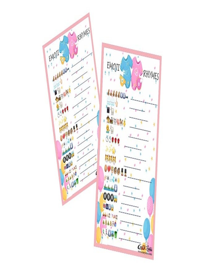 Crazy Sutra Baby Shower Game Emoji Rhymes Set of 50 Pcs Fun and Engaging Party Game for Baby Shower Celebrations - Image 1