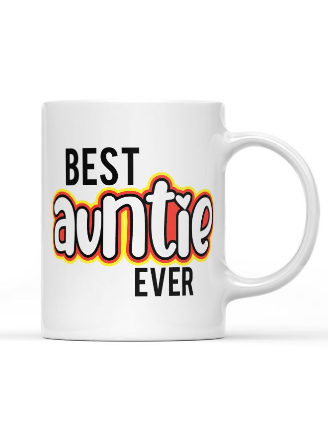 LIT Coffee Mug Best Aunt QuoteWhite Mug Best Aunt Gift Family Present - Image 1