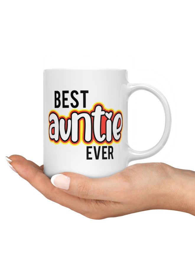 LIT Coffee Mug Best Aunt QuoteWhite Mug Best Aunt Gift Family Present - Image 3