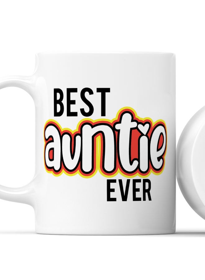 LIT Coffee Mug Best Aunt QuoteWhite Mug Best Aunt Gift Family Present - Image 2
