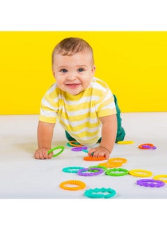 Bright Starts Bright Starts Lots of Links Rings Toys for Stroller or Carrier Seat, BPA-Free, Ages 0 Months Plus, Multicolor, 24 Count  - Image 5