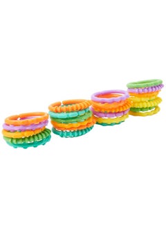 Bright Starts Bright Starts Lots of Links Rings Toys for Stroller or Carrier Seat, BPA-Free, Ages 0 Months Plus, Multicolor, 24 Count  - Image 1
