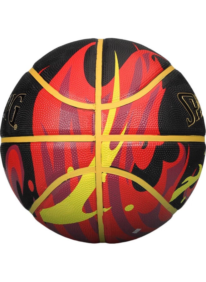 SPALDING Flame Outdoor Rubber Size 7 Basketball 84-758Y - Image 2
