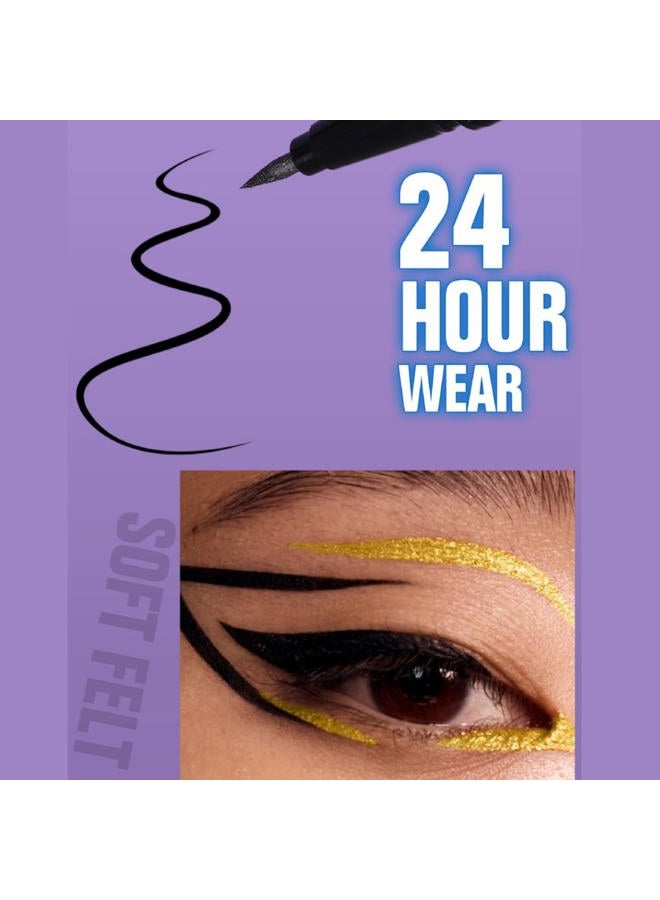 ONarisae waterproof eyeliner metallic satin finish liquid eye liner pencil colorful high pigmented shimmer Purple - Image 4