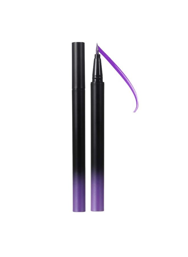 ONarisae waterproof eyeliner metallic satin finish liquid eye liner pencil colorful high pigmented shimmer Purple - Image 1