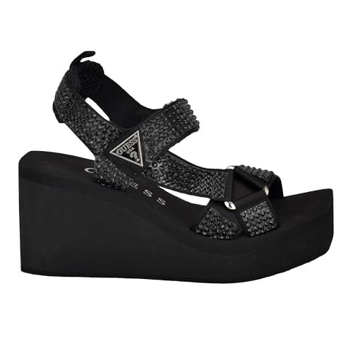 Guess Women's DAWSIN Sandal, Black 001, 10 - Image 5
