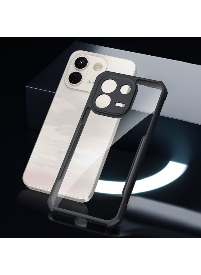 إكسوند حافظة حماية متوافقة مع for Xiaomi Redmi Note 17 Pro Max، بتصميم حماية مرتفع للكاميرا، هيكل هجين من TPU وPC، غطاء خلفي أسود شفاف نحيف ومضاد للاصفرار - Image 5