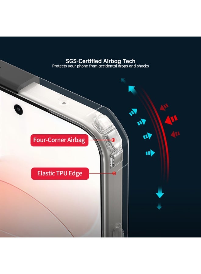 إكسوند حافظة حماية متوافقة مع for Xiaomi Redmi Note 17 Pro Max، بتصميم حماية مرتفع للكاميرا، هيكل هجين من TPU وPC، غطاء خلفي أسود شفاف نحيف ومضاد للاصفرار - Image 4