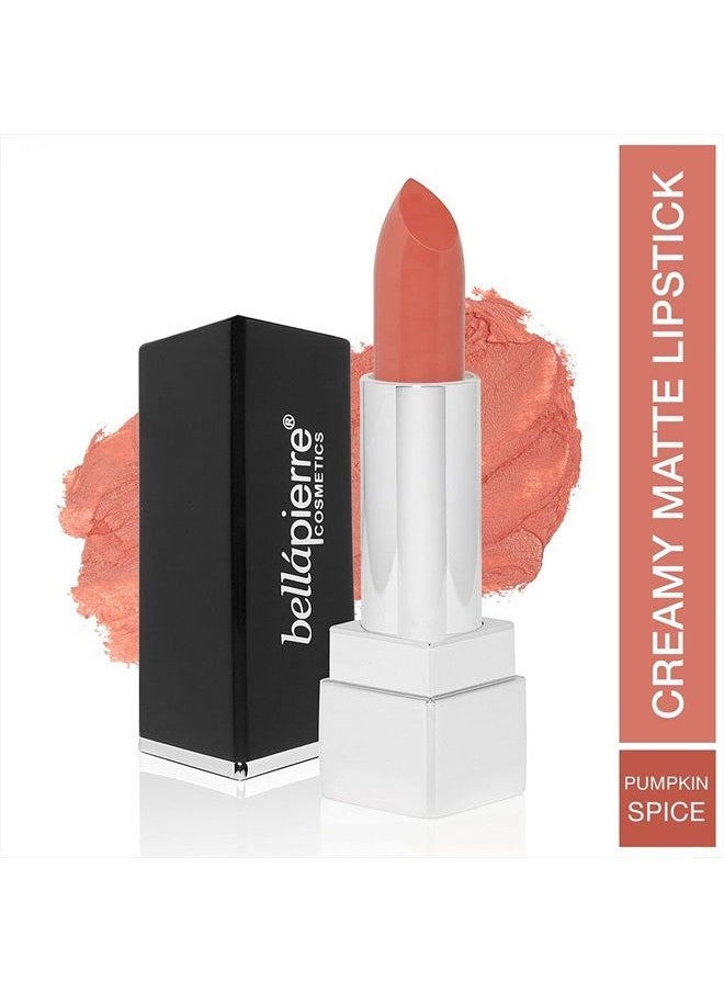 BellaPierre Matte Lipstick | Richly Pigmented Mineral Lipstick | 100% Natural Formulation | Non-Toxic, Cruelty and Paraben Free | Sun Protection | Long Lasting Nourishing Color – Pumpkin Spice  - Image 2