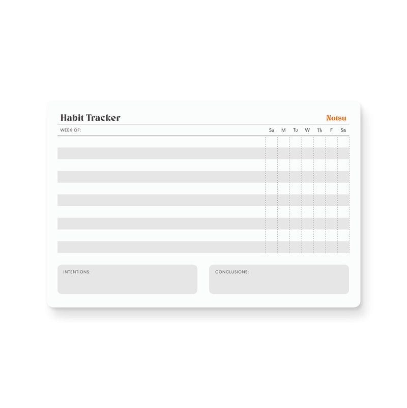 Notsu Weekly Habit Tracker Notepad | Goals Planner Pad and Self Care To Do List | 50 Tear Off Pages, 8.5â€ x 5.5â€ - Image 1