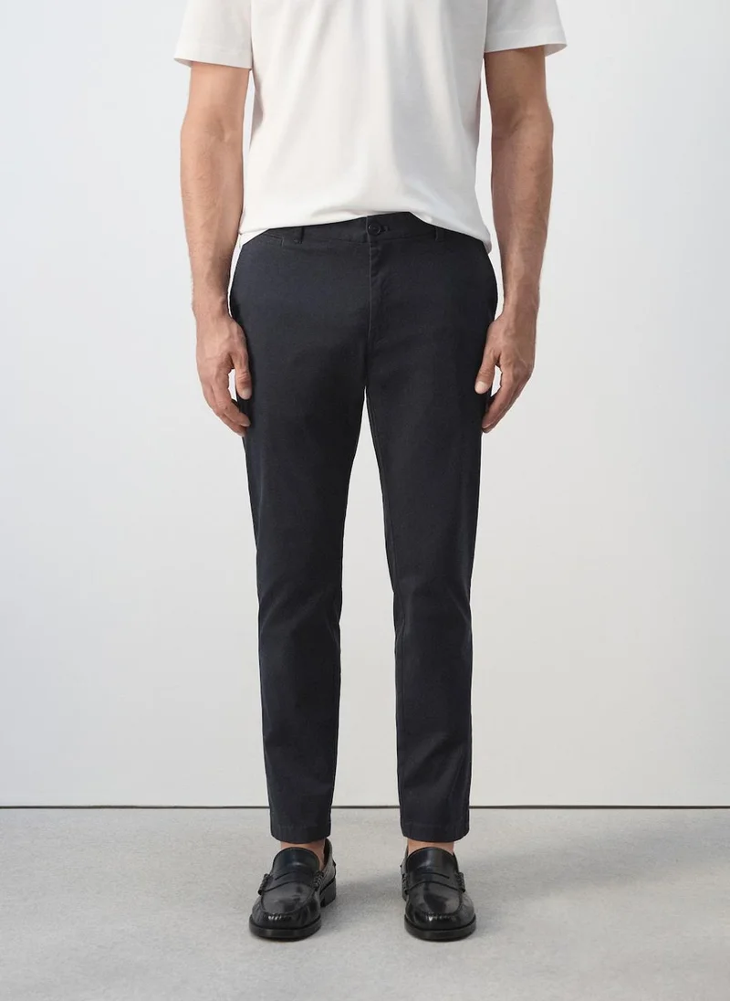 مانجو مان Prato Cropped Tapered Chino Trousers