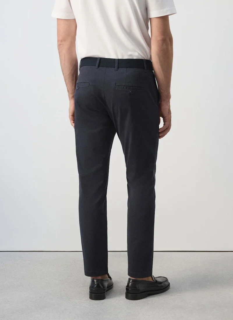 مانجو مان Prato Cropped Tapered Chino Trousers