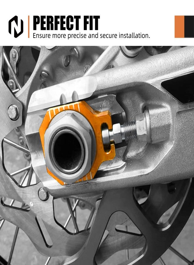 NICECNC Rear Chain Tensioner Axle Blocks Chain Adjuster Compatible with KTM 125-450 SX SX-F XC XC-F 2013-2022 250 SXF Factory Edition 2015-2016 450 SXF Factory Edition 2015-2016,See fitment - Image 2