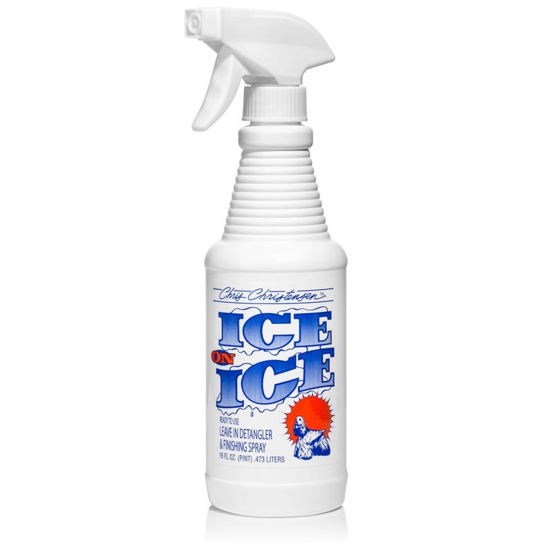 Chris Christensen Ice on Ice Detangler and Finishing Dog Spray, Groom Like a Professional, Ready to Use, Helps Brush/Comb Glide Through Coat, Conditions, No Residue, All Coat Types, Made in USA, 16 oz - Image 1